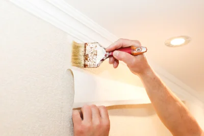Pose de papier peint à Saint-Usuge — revêtements muraux et toiles de verre